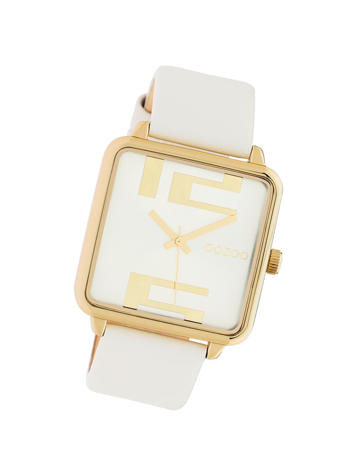 

Аналоговые наручные часы Oozoo Timepieces, белые, очень большие (примерно 35x35 мм)