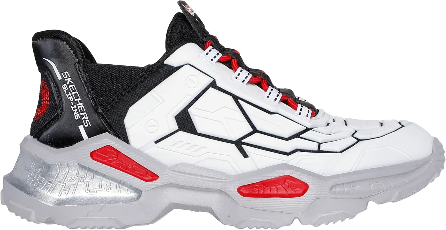 Кроссовки Skechers Unisex-Child Skech-Bots - Orbitron, белый/черный/красный — фото 2