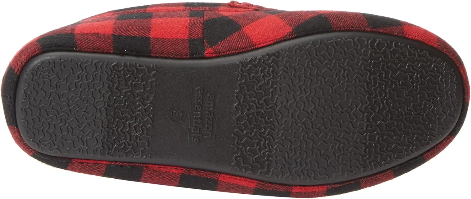 Тапочки мокасины с мемори-пеной, Black Red Buffalo Check Amazon Essentials — фото 4