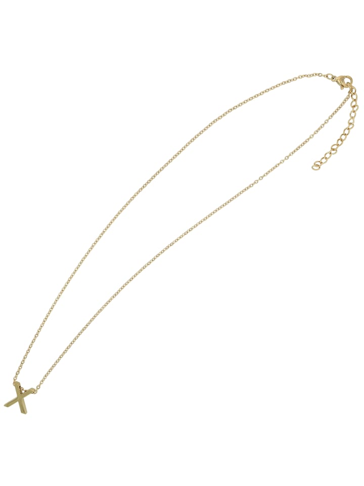 

Adeliás Женское колье - буква N из нержавеющей стали 45+5 в золотом исполнении