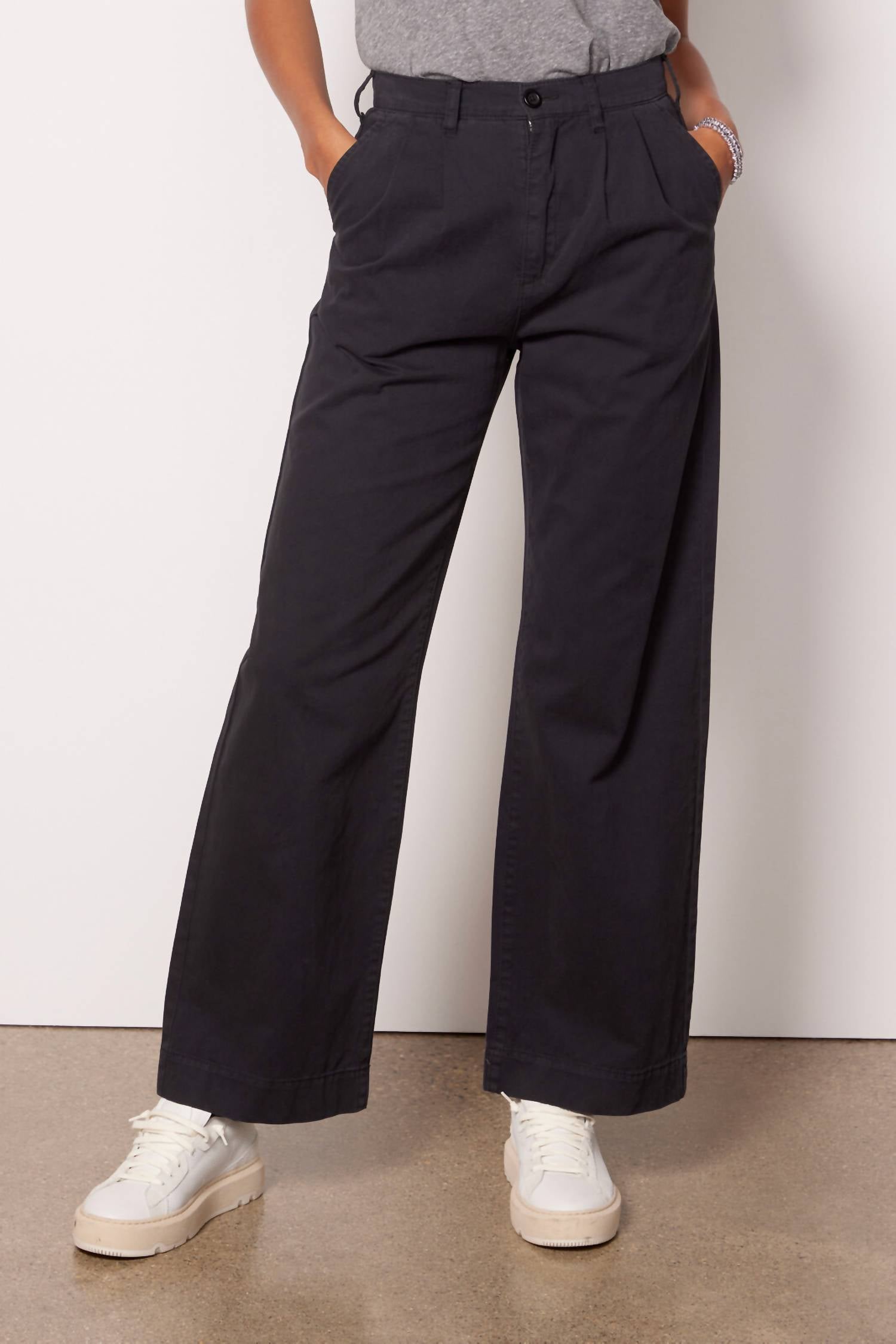 

Широкие брюки Ellery High Rise в цвете Fade To Black PISTOLA