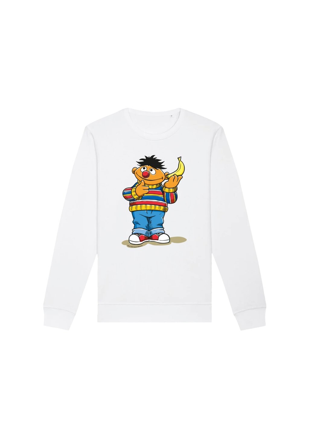 

Топ с длинными рукавами SESAMSTRASSE ERNIE BANANA F4NT4STIC, белый