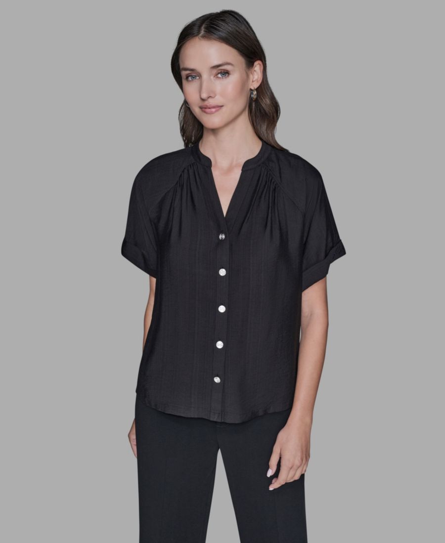 

Женская блузка со спущенными плечами KARL LAGERFELD PARIS, Black