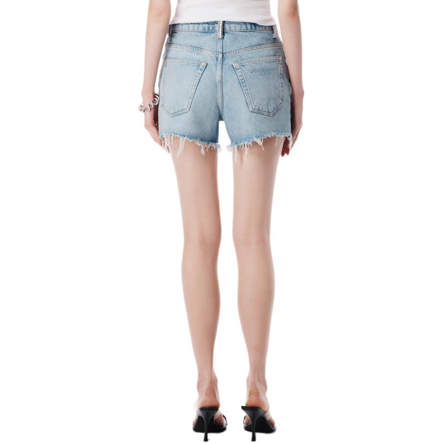 Джинсовые шорты SS26 для женщин Alexander Wang, vintage bleached синий — фото 3