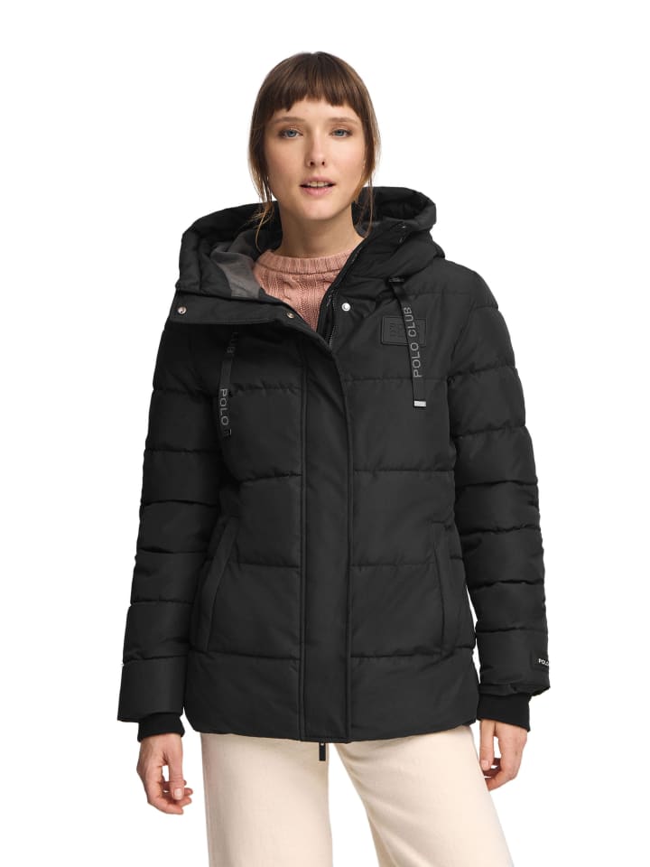 

Стеганая куртка черного цвета Polo Club