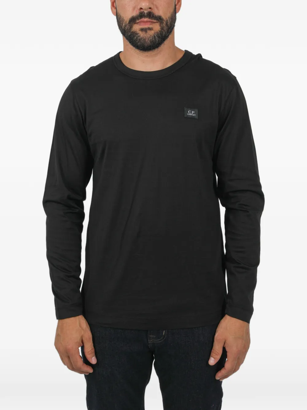 

Рубашка с длинными рукавами и нашивкой-логотипом C.P. Company, черный
