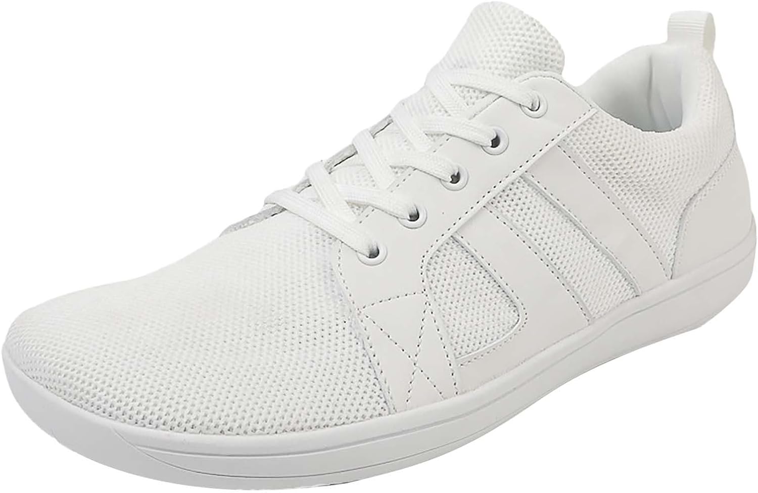 

Мужская обувь для бега с широким носком, быстро сохнущая, без застежек, дышащая сетка, резиновая подошва, легкие кроссовки Generic, белый