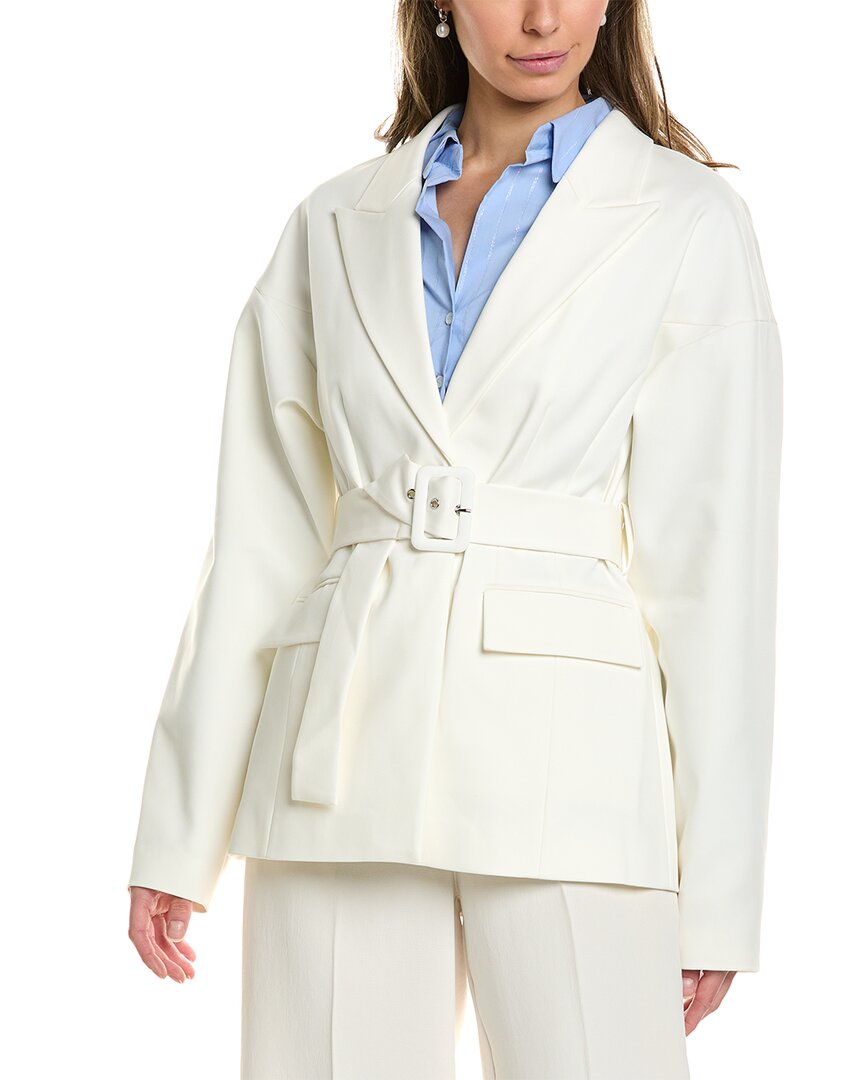 

BCBGMAXAZRIA Куртка с поясом, белый