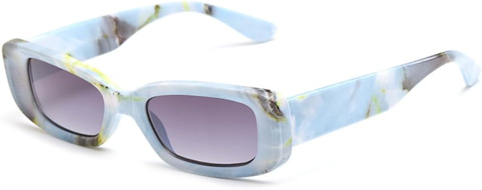 

Винтажные прямоугольные солнцезащитные очки для женщин и мужчин, ретро-очки с мраморным рисунком, женские солнцезащитные очки с защитой от УФ-излучения UV400 generic, Marble Blue Gray