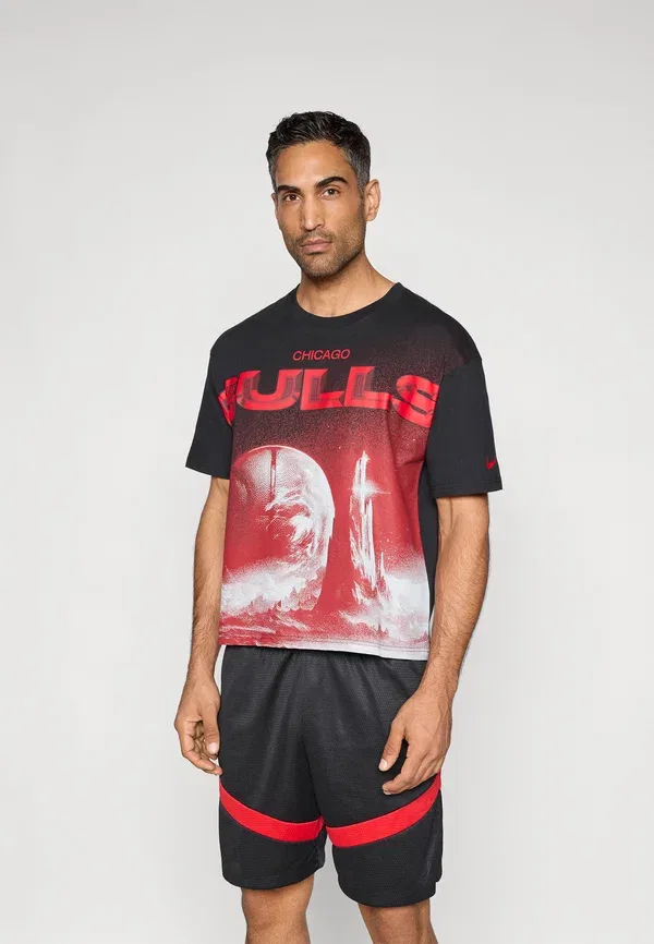 Футболка Nike Performance Chicago Bulls Boxy Club Wear, черный