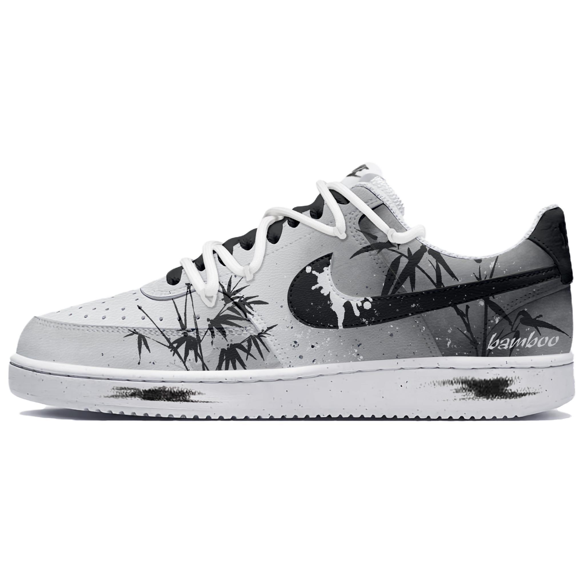 

Nike Кроссовки Court Vision 1 низкие мужские Black white gray Gradient