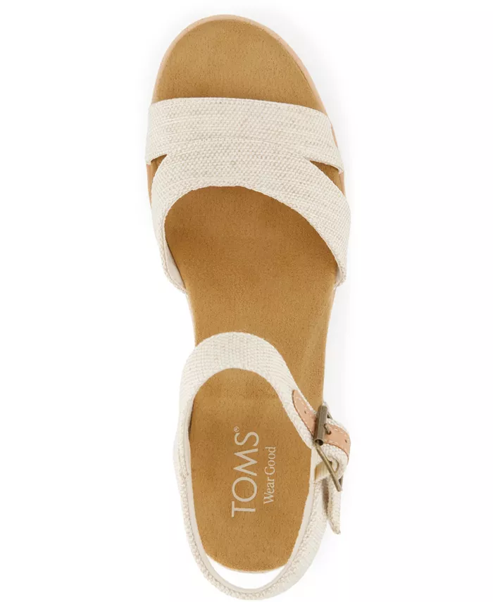 Женские сандалии Louisa на платформе с открытым носком TOMS, коричневый/бежевый — фото 3