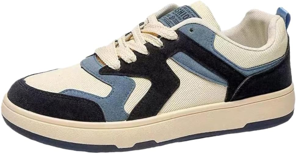 

Мужские кроссовки в стиле уличной моды с цветными вставками и панельным дизайном, низкие, корейский стиль, модные, дышащие Lexamen, синий