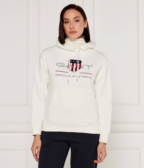

Толстовка женская Gant с вышивкой, белый