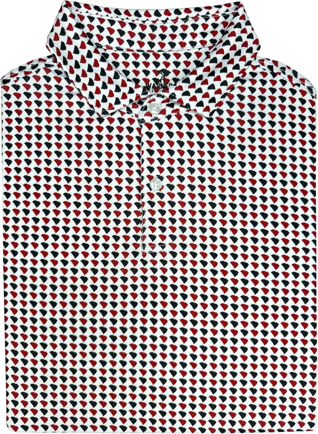 

State Print мужская поло для гольфа — университетская поло с влагоотводящим эффектом Dry Fit, короткий рукав, Regular Fit Warner Safari