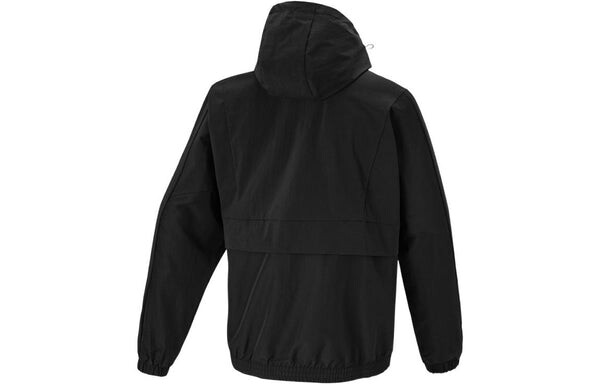 Куртка Men's adidas Loose Logo Casual Woven Windproof Hooded Jacket Autumn Black, черный — фото 2