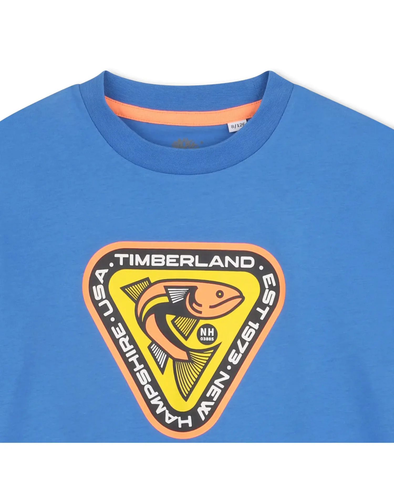Футболка для мальчика с короткими рукавами с принтом животных из хлопка Timberland, синий — фото 3