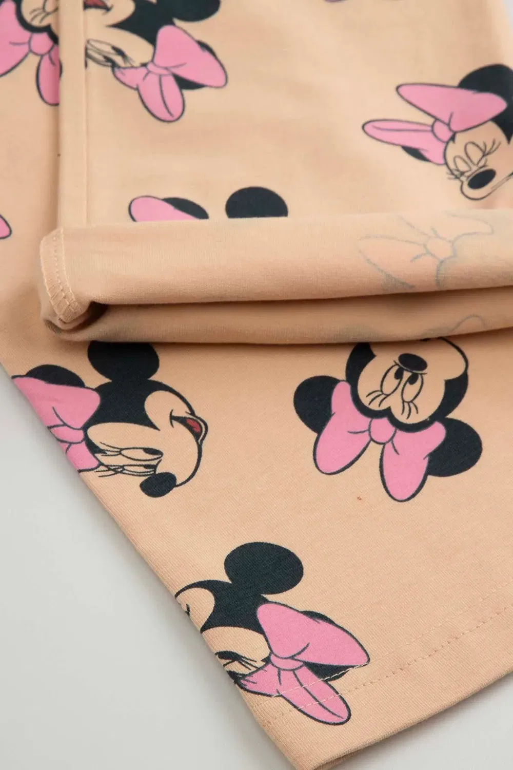 Леггинсы с принтом Minnie Mouse Coccodrillo, бежевые — фото 4