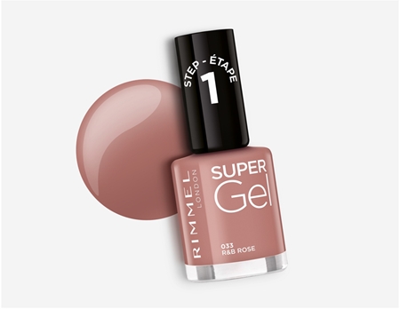 Гибридный лак для ногтей без использования уф/светодиодной лампы Rimmel Super Gel, 033 R&B Rose 12 ml — фото 4