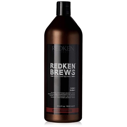 

Brews 3-в-1 шампунь-кондиционер и гель для душа, 1000 мл, Redken