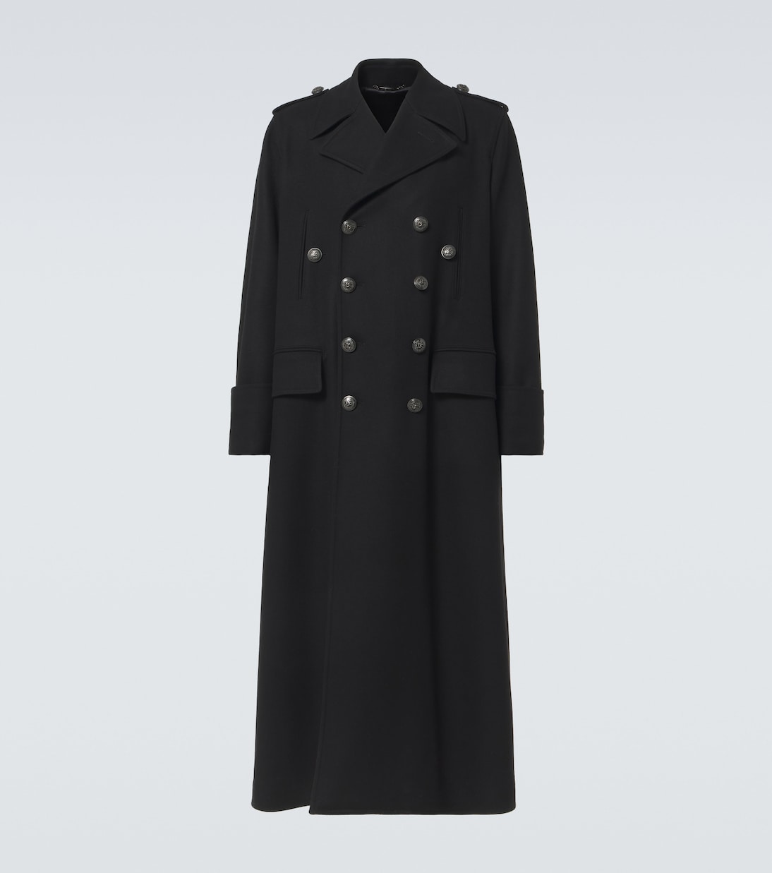

Двубортное пальто из смесовой шерсти Dolce&Gabbana, Nero