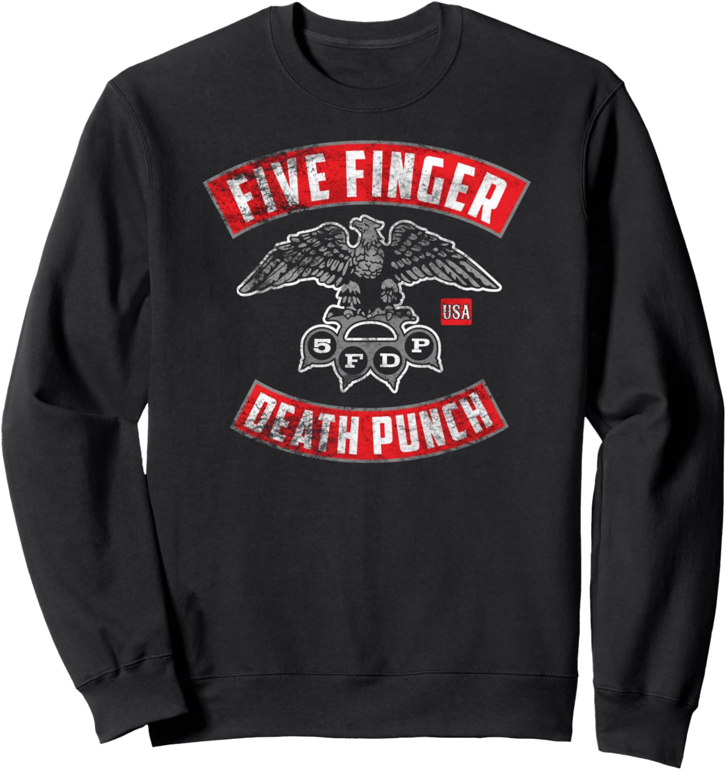 

Толстовка Rocker Crest с эффектом потертости Five Finger Death Punch, черный