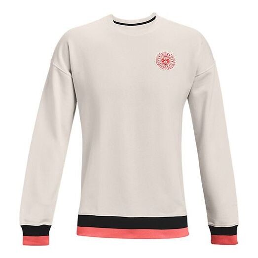 

Свитер rival fleece amp long sleeve sweatshirt 'beige' Under Armour, бежевый