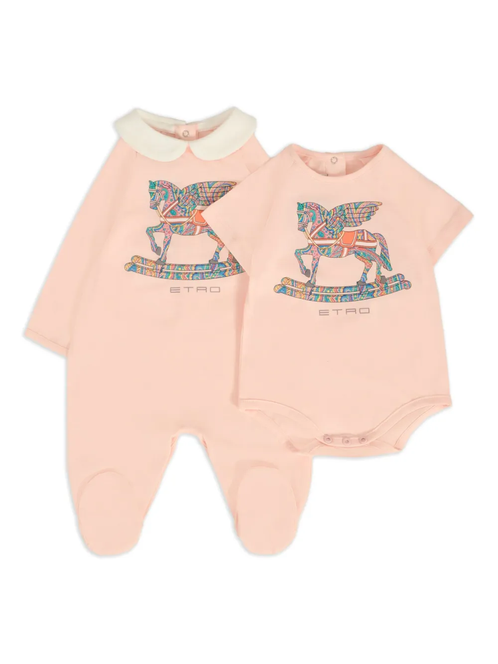 

Комплект для новорожденного с принтом Pegaso ETRO KIDS, розовый