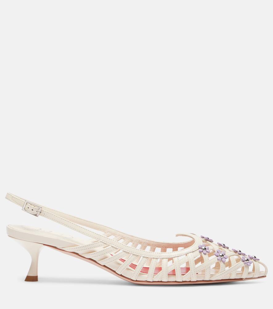 Туфли-лодочки на ремешке из кожи i love Roger Vivier, C019(Cire)+L028(Baby Purple) — фото 4