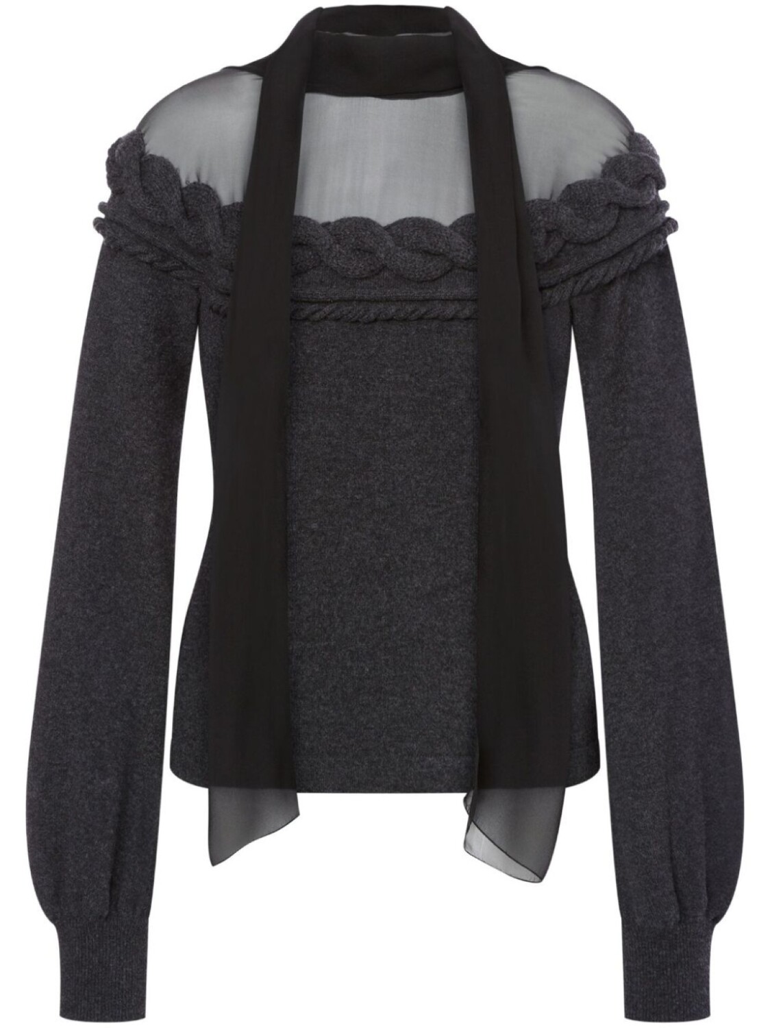 

Alberta Ferretti топ с шарфом, черный