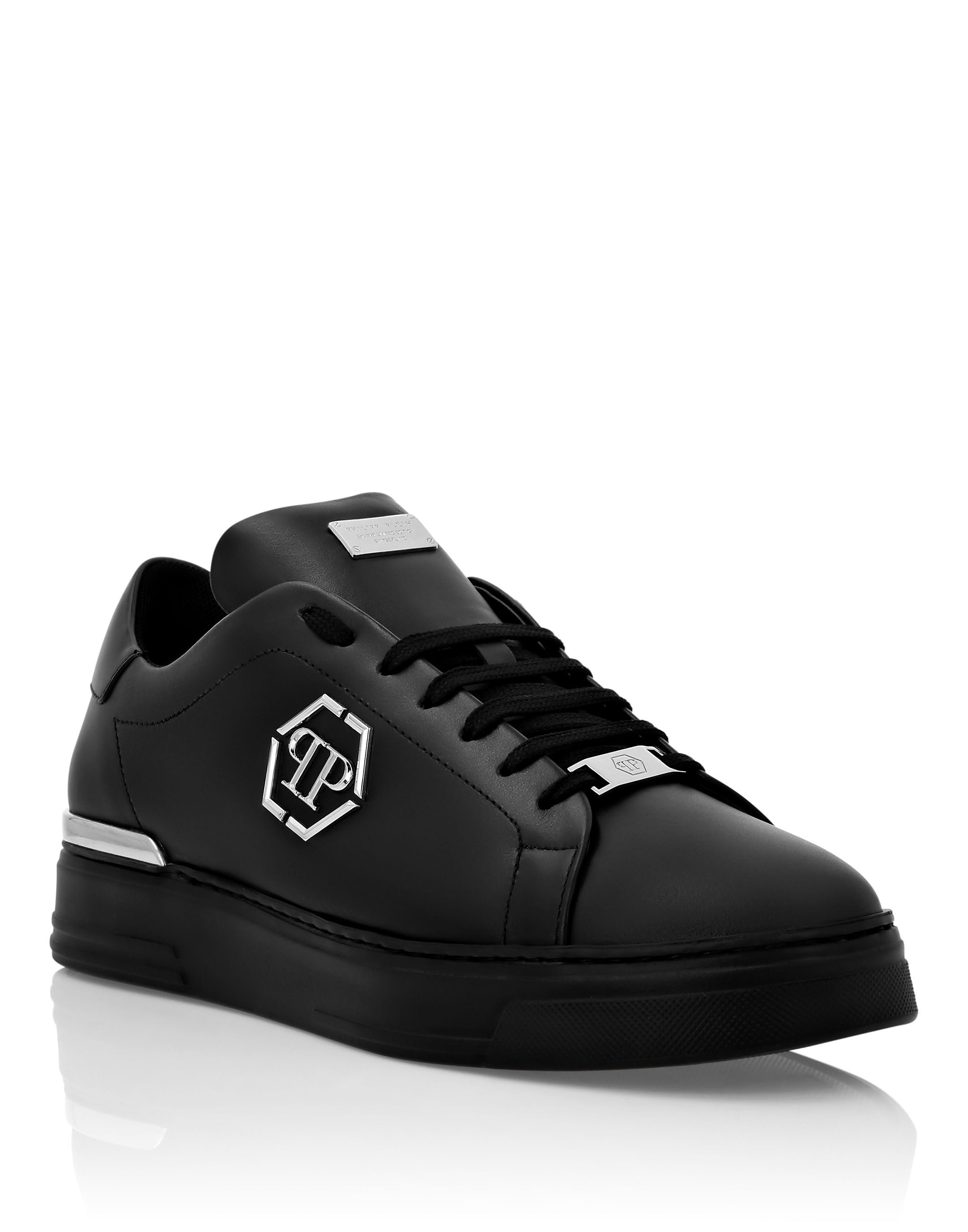 

Кожаные кроссовки Hexagon на низком ходу PHILIPP PLEIN, черный