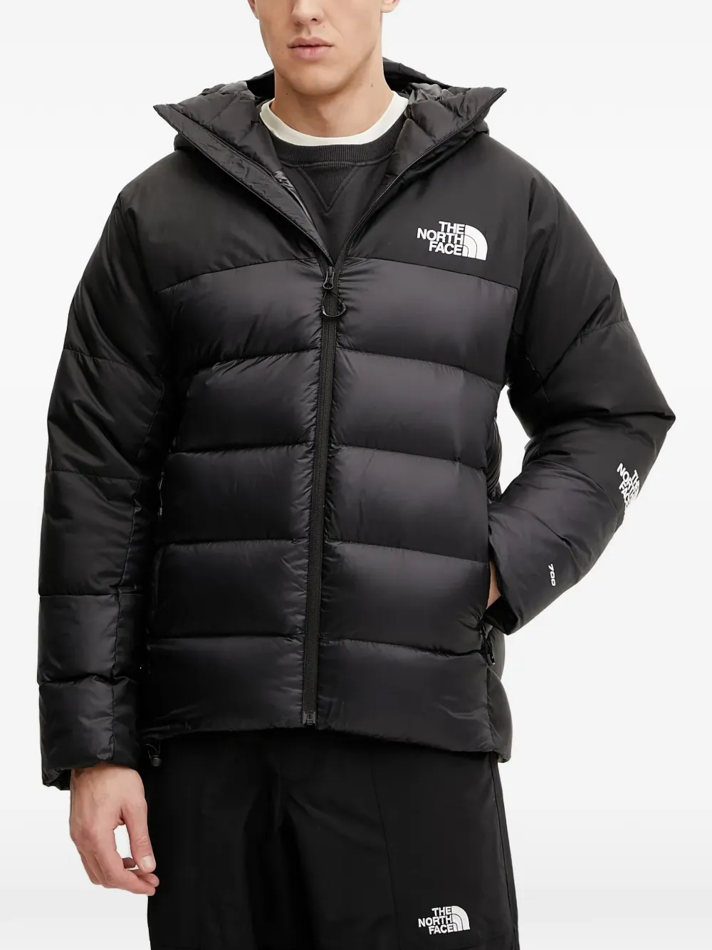 

Стеганая куртка с капюшоном The North Face, черный
