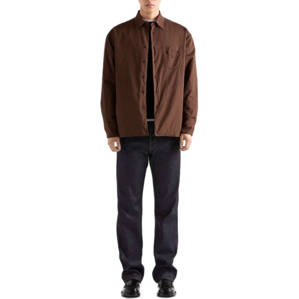 Рубашка мужская Ebony Lapel Moderate PRADA — фото 2