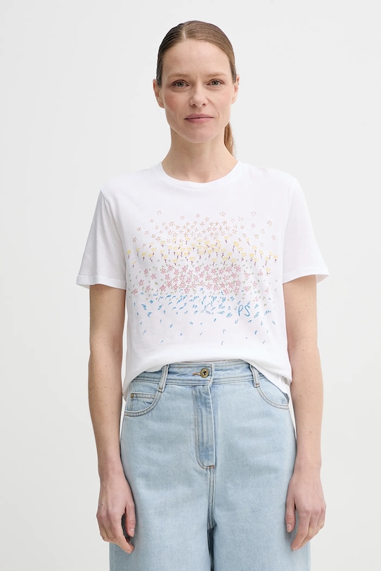 

Хлопковая футболка Ps Paul Smith, белый