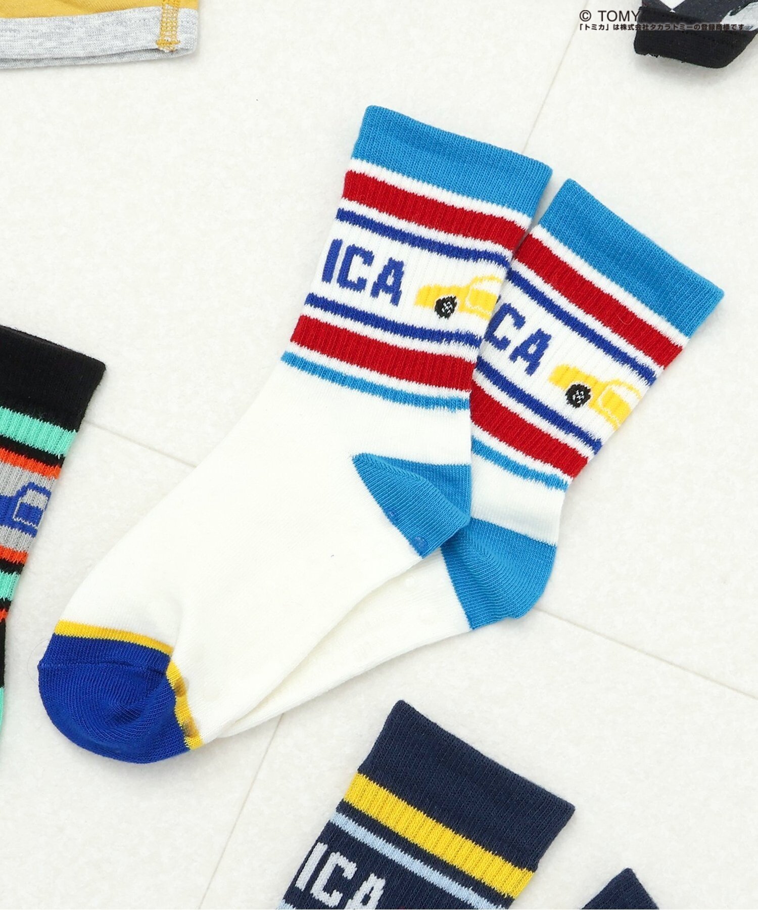 Носки TOMICA*BREEZE с тремя узорами, Off white