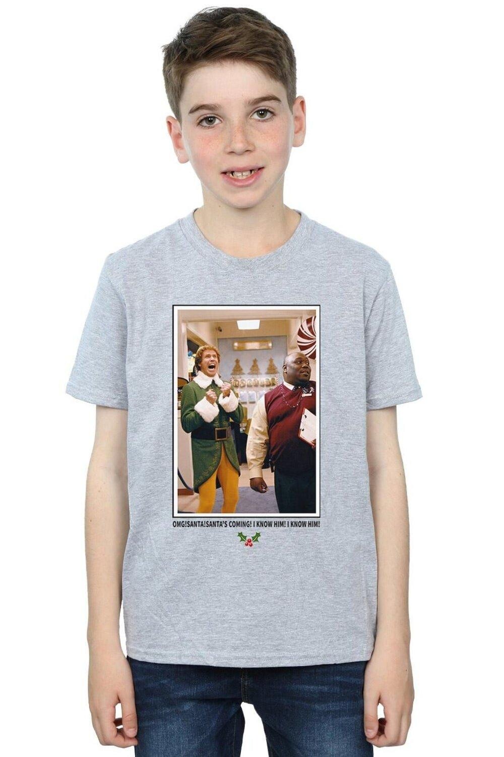 

Футболка OMG Santa с фотографией Elf, серый