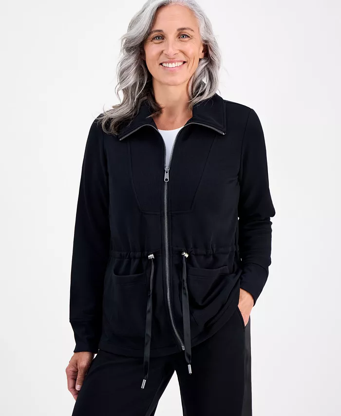 

Толстовка-анорак Petite Cloud Fleece Full-Zip Style & Co, черный