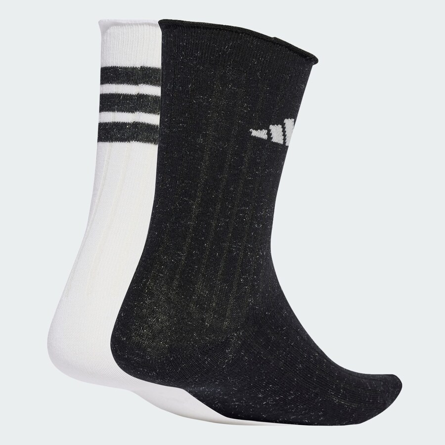 Спортивные носки ADIDAS SPORTSWEAR Glow Sock 2 Pack, Black/White — фото 2