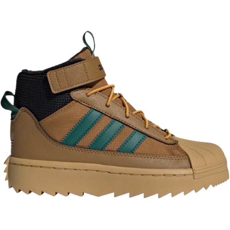 Зимние уличные кроссовки superstar для детей Adidas Originals, коричневый — фото 3