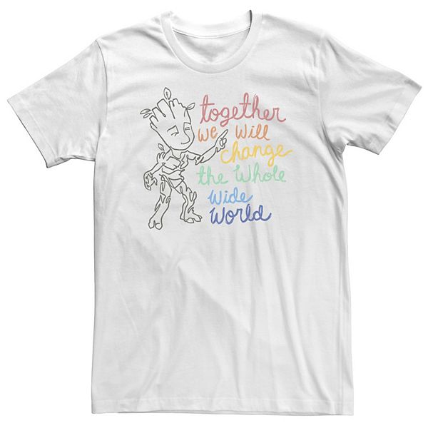 

Футболка Big & Tall Marvel Groot Together We Will Change The Whole Wide World Licensed Character