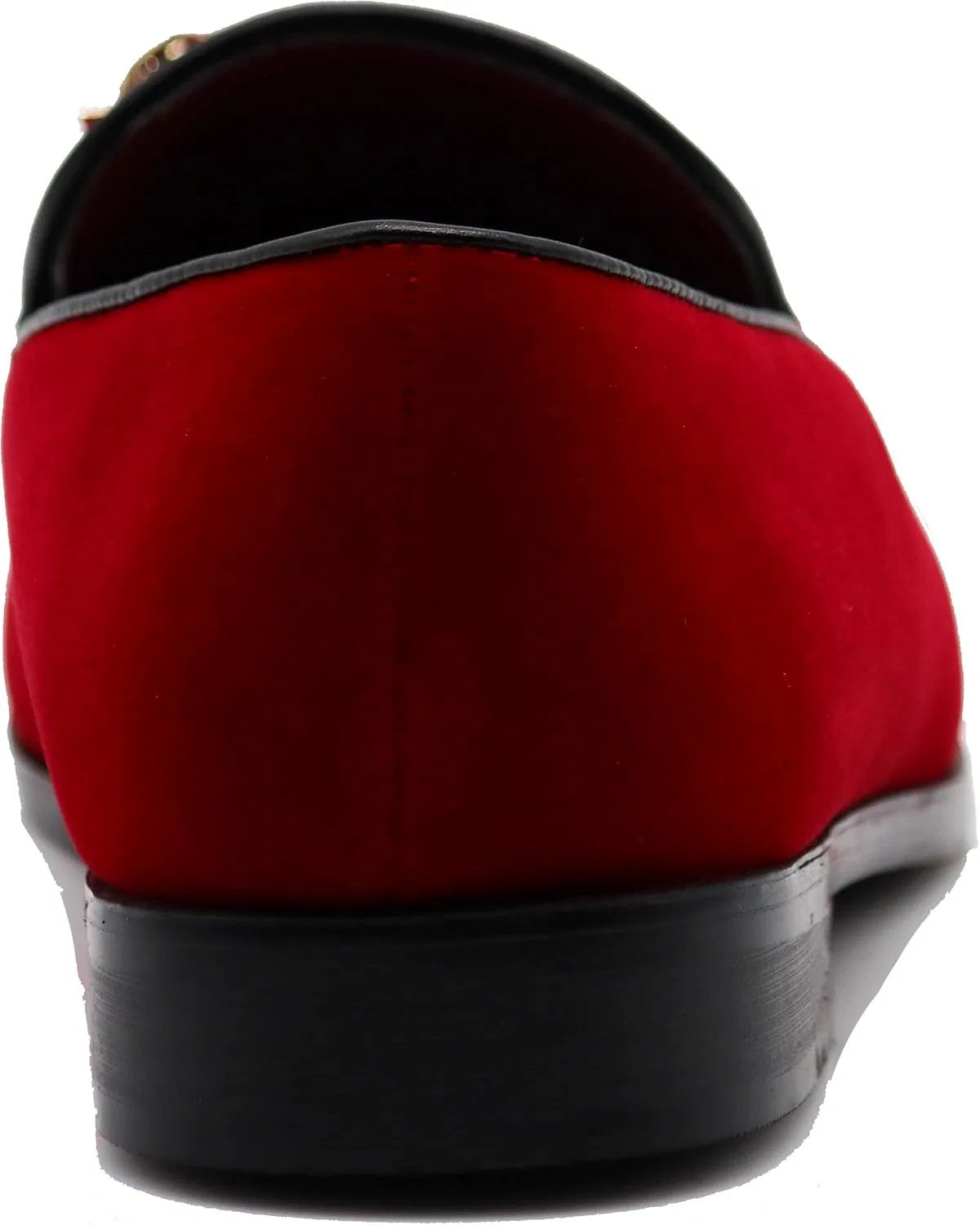 Винтажные однотонные бархатные лоферы Enzo Romeo Hombres, Red 07 — фото 3