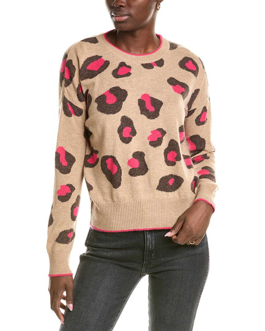 

Джемпер Brodie Cashmere Wool & Cashmere-Blend Intarsia Leopard