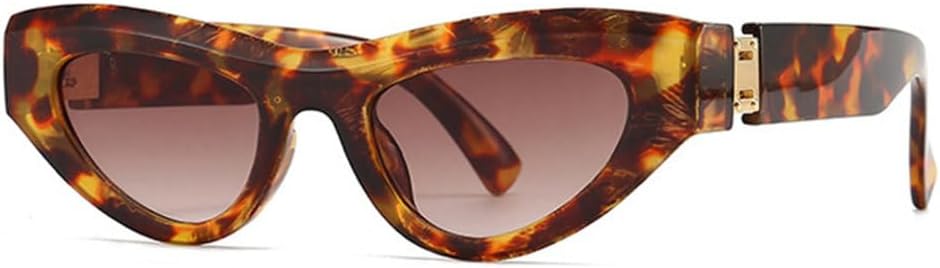 

Ретро-солнцезащитные очки «кошачий глаз» ярких цветов для женщин, модные сине-фиолетовые оттенки, защита от ультрафиолета UV400 для мужчин generic, Leopard Tea Gradient