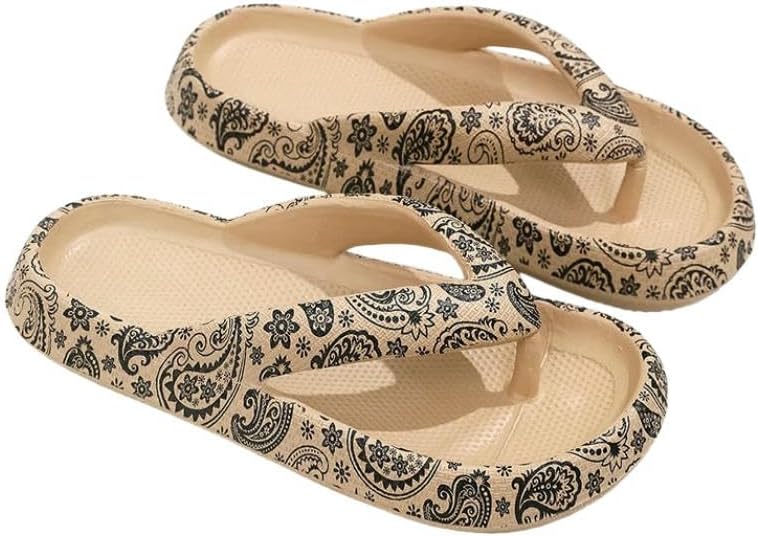 

Тапочки DMMWCX для женщин с леопардовым принтом, мягкой толстой подошвой, Шлепацы для отдыха и пляжа, хаки