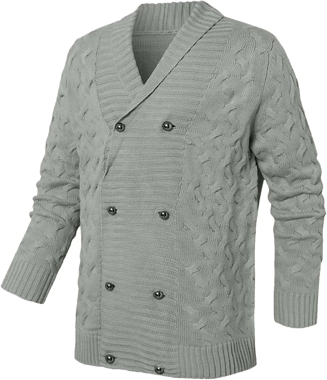 

Мужской коричневый кардиган с V-образным вырезом и длинными рукавами Muscularfit