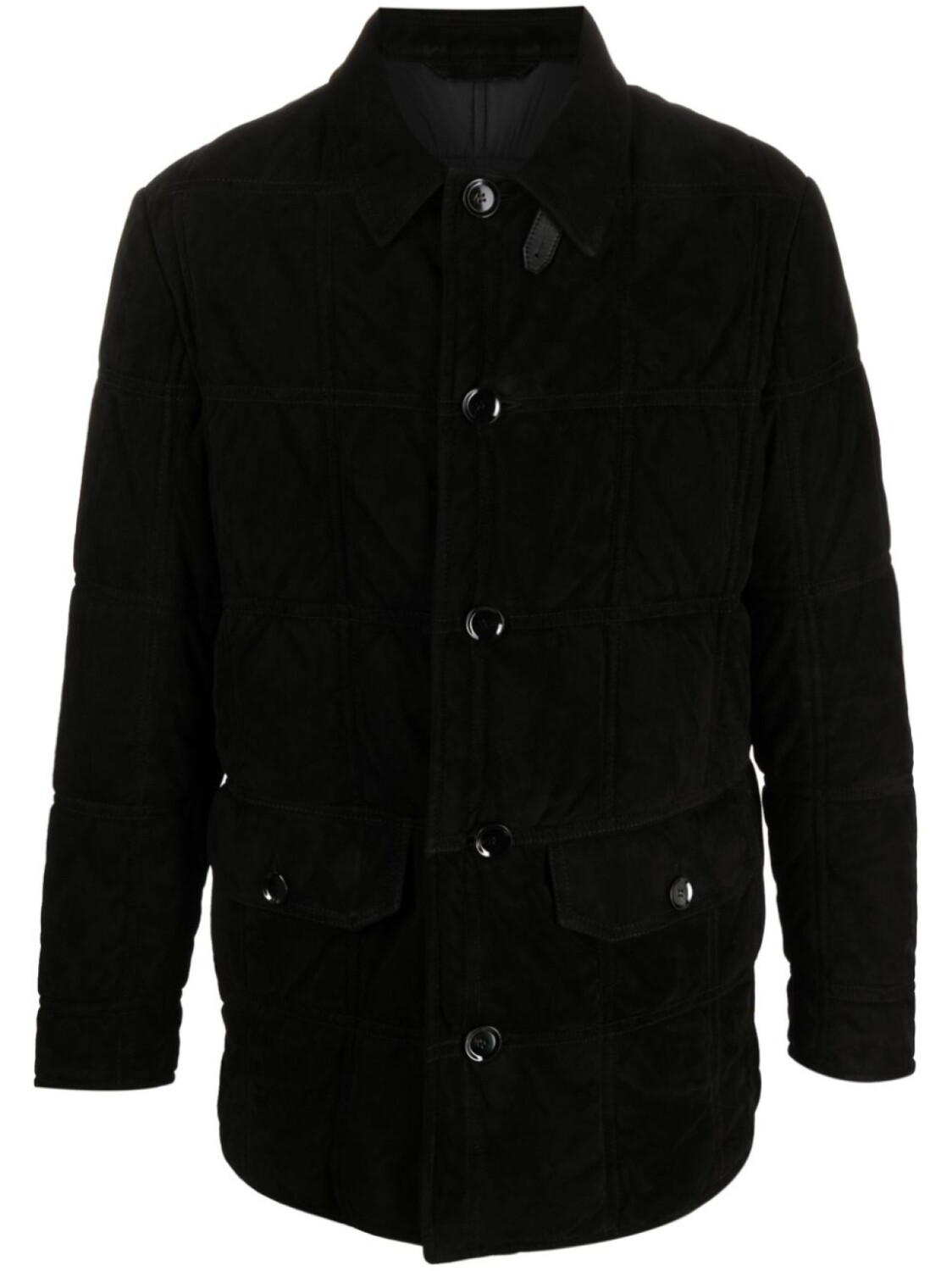 

Brioni куртка с воротником-воронкой, черный