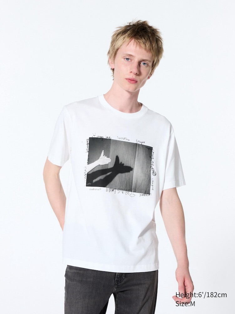 Футболка с графическим рисунком peace for all  magnum Uniqlo, цвет 00 белый — фото 3