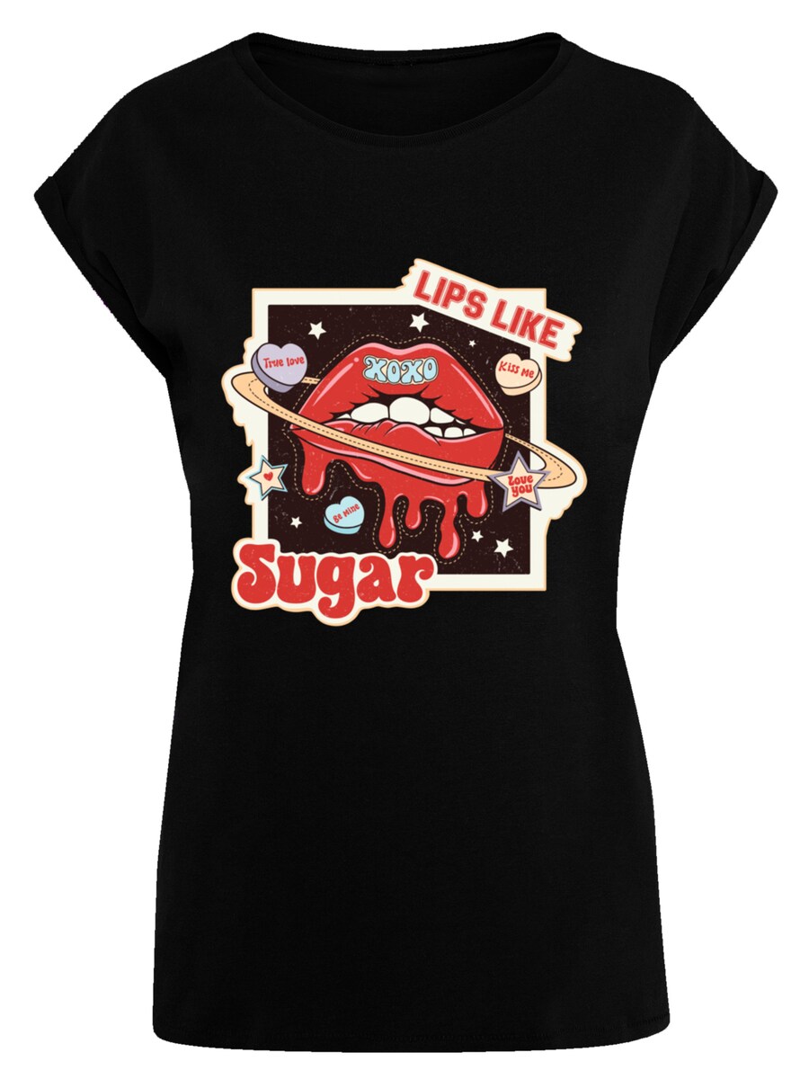 

Рубашка F4NT4STIC Lips like sugar retro fashion Valentinstag, черный