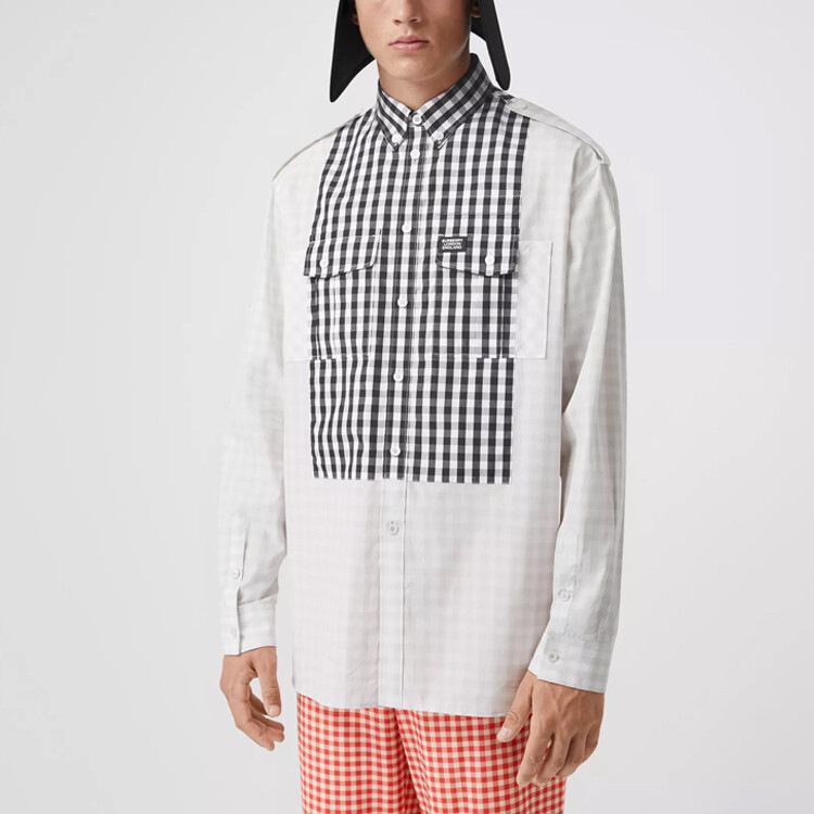 Рубашка мужская Burberry, хлопок, светло-зеленый, Light gravel lime — фото 3