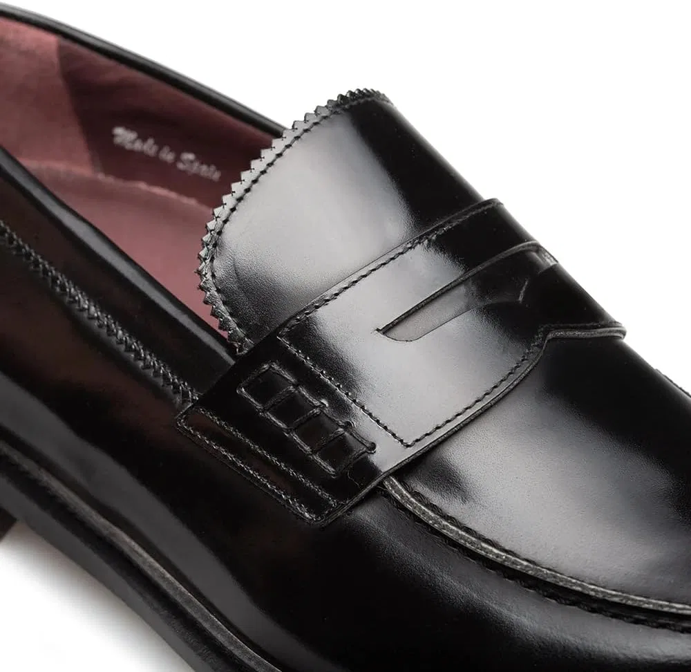 Лоферы мужские Mezlan Moc Toe Penny Loafer, черный — фото 4